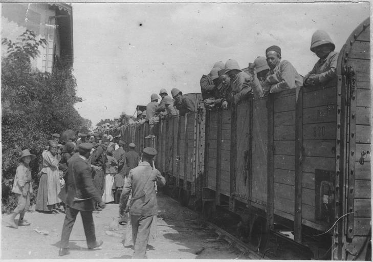 Βελεστίνο,  οι Γάλλο στο σταθμό ιούνιος 1917